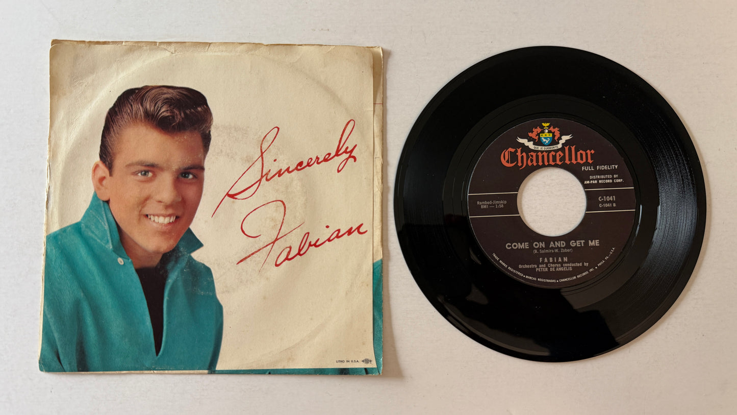 Fabian Got The Feeling / Come On And Get Me Used 45 RPM 7" Vinyl VG+\