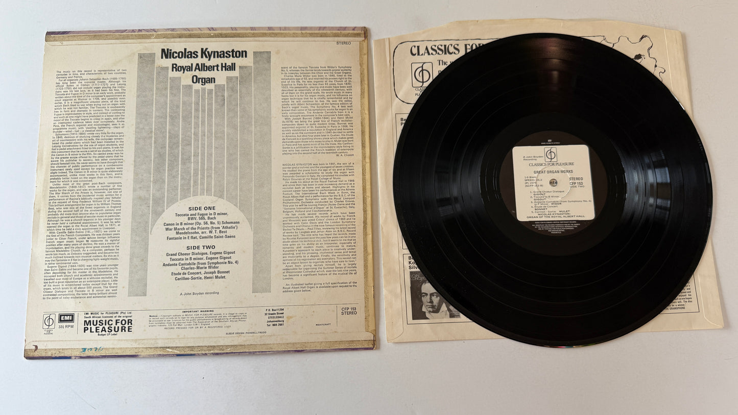 Nicolas Kynaston Great Organ Works Used Vinyl LP VG+\VG