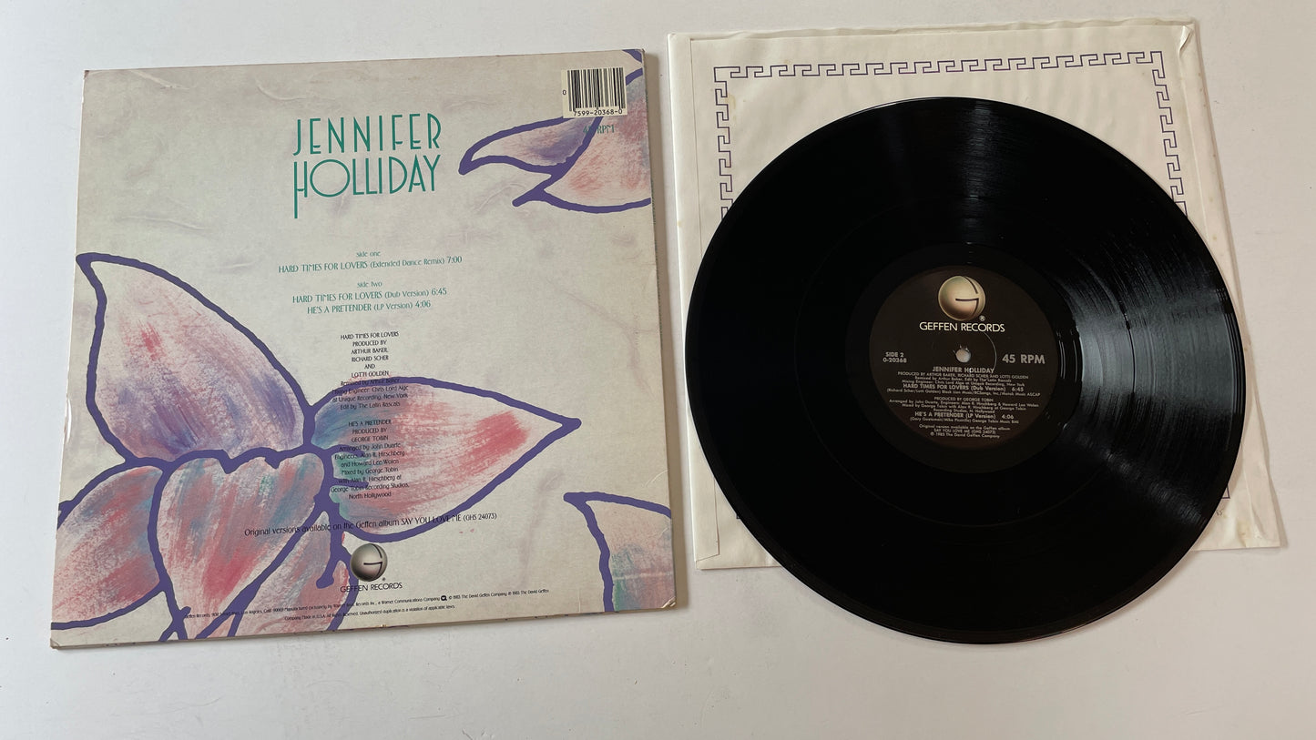Jennifer Holliday Hard Times For Lovers 45RPM 12" Used Vinyl Single VG+\VG+