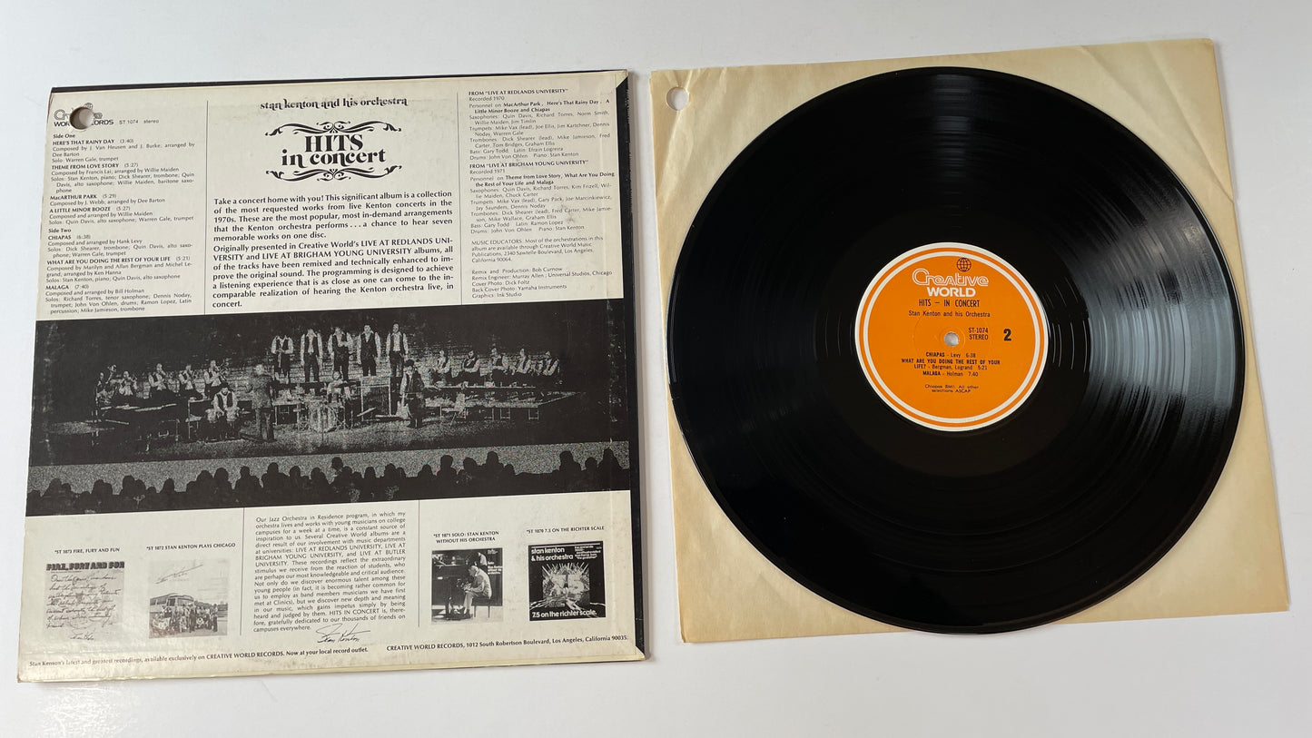 Stan Kenton And His Orchestra Hits In Concert Used Vinyl LP VG+\VG