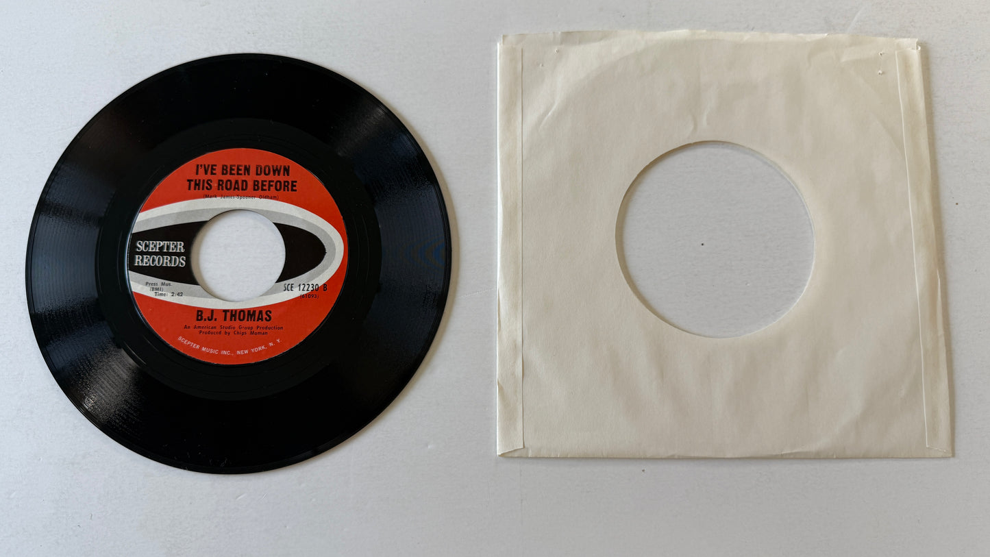 B.J. Thomas Hooked On A Feeling Used 45 RPM 7" Vinyl VG+\VG