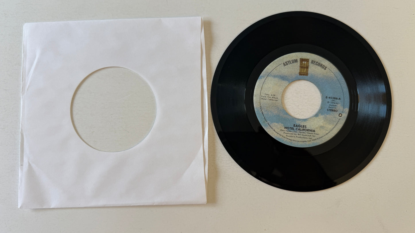 Eagles Hotel California Used 45 RPM 7" Vinyl VG+\