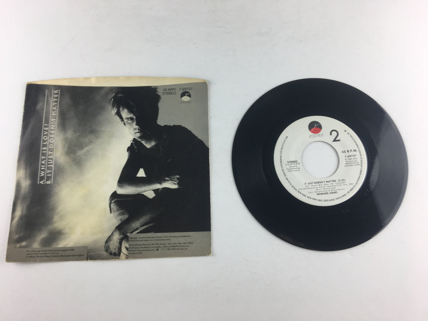 Howard Jones What Is Love? Used 45 RPM 7" Vinyl VG+\VG Black