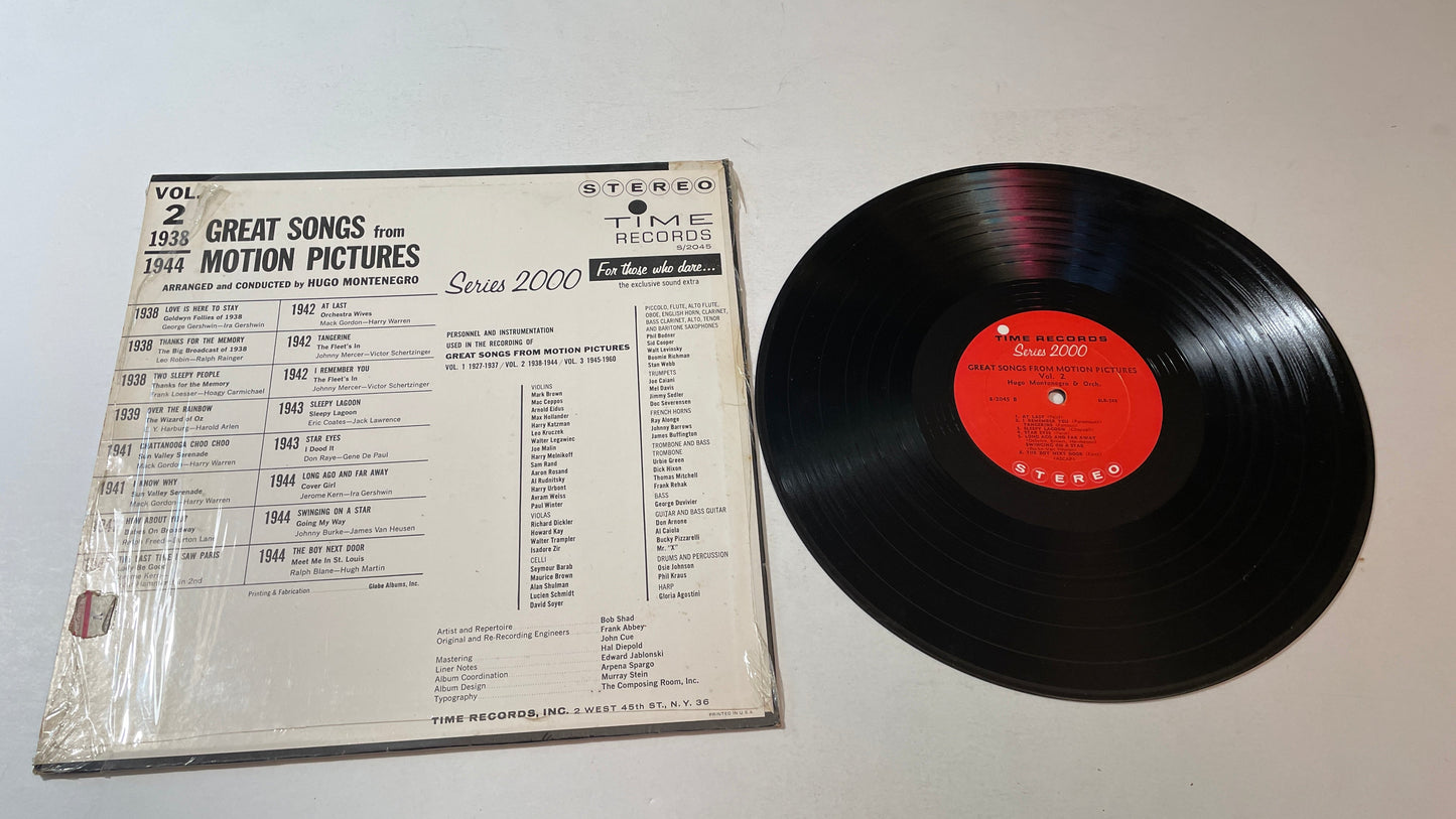 Hugo Montenegro Great Songs From Motion Pictures Vol. 2 Used Vinyl LP VG+\VG+ Black