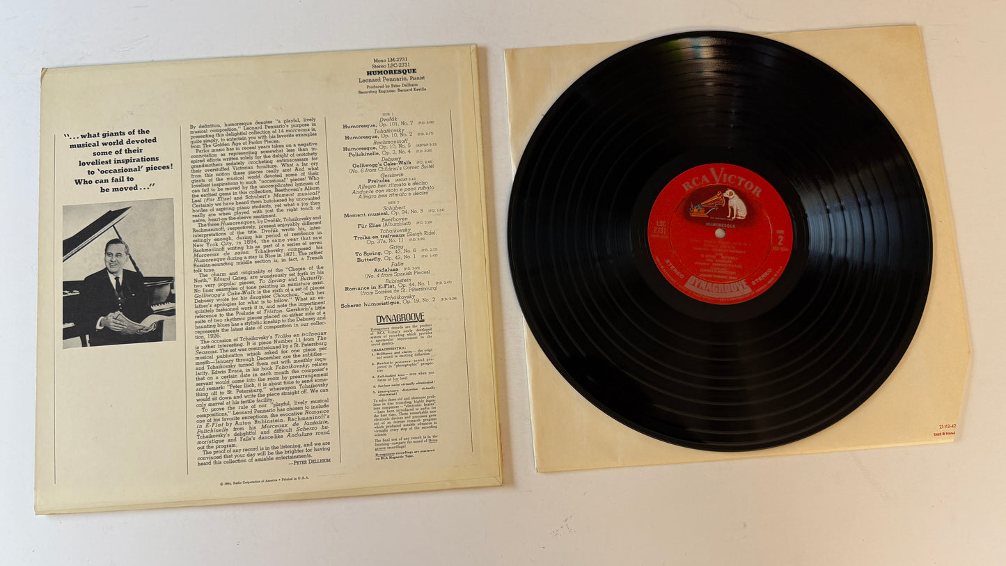Leonard Pennario Humoresque Used Vinyl LP VG+\VG+