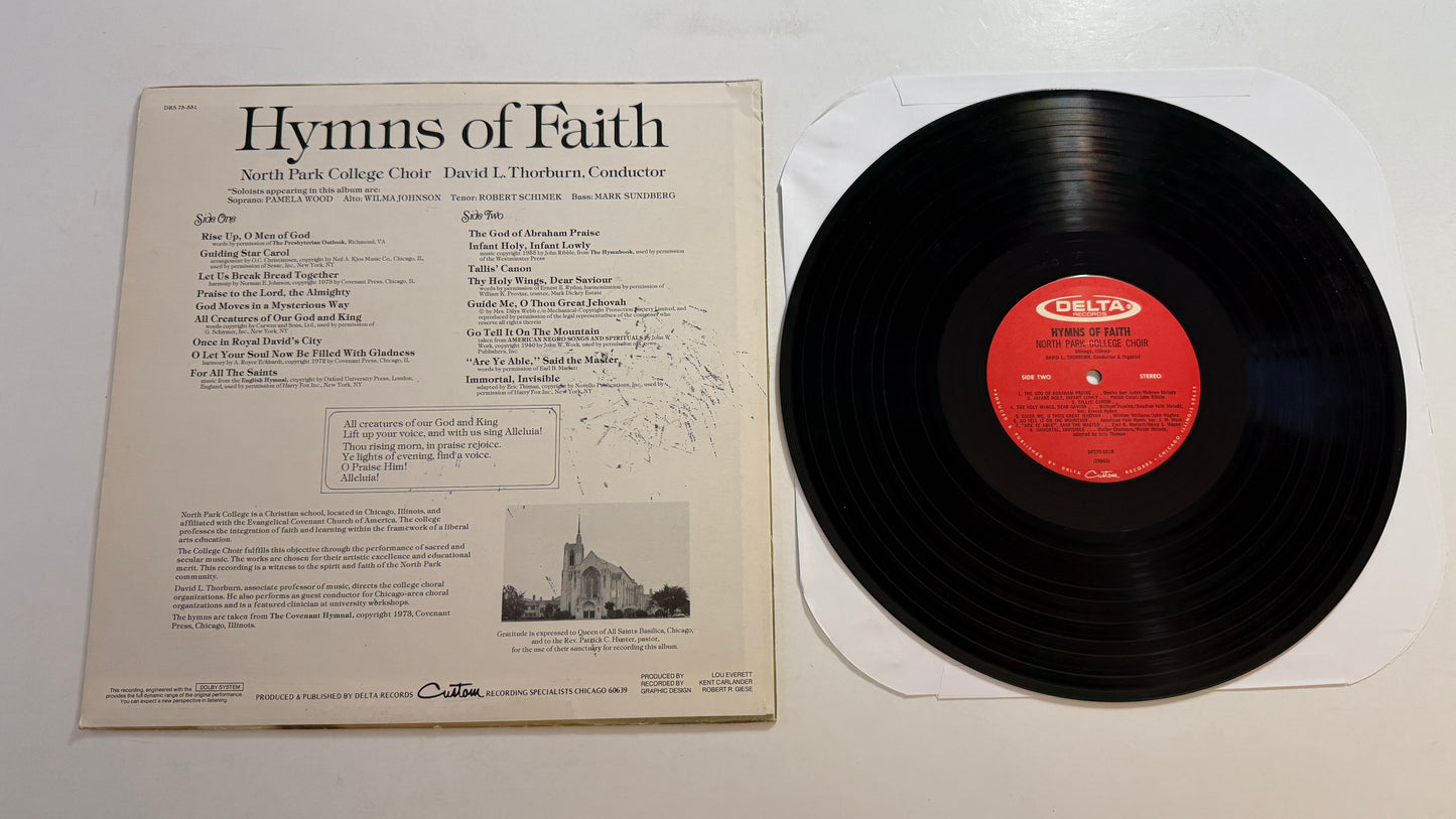 North Park College Choir Hymns of Faith Used Vinyl LP VG+\VG