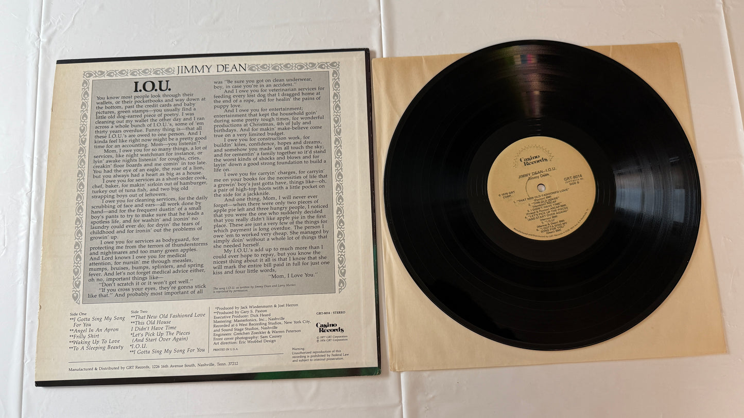 Jimmy Dean I. O .U. Used Vinyl LP VG+\VG+