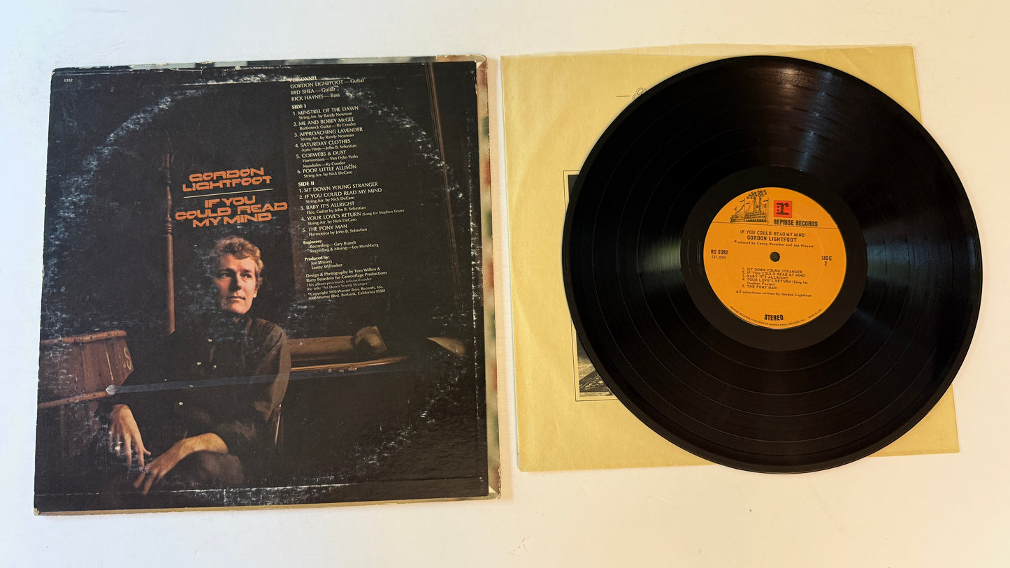 Gordon Lightfoot If You Could Read My Mind Used Vinyl LP VG+\G+