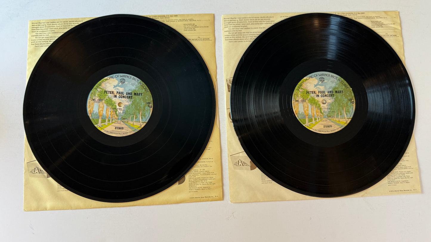 Peter, Paul & Mary In Concert Used Vinyl 2LP VG+\VG