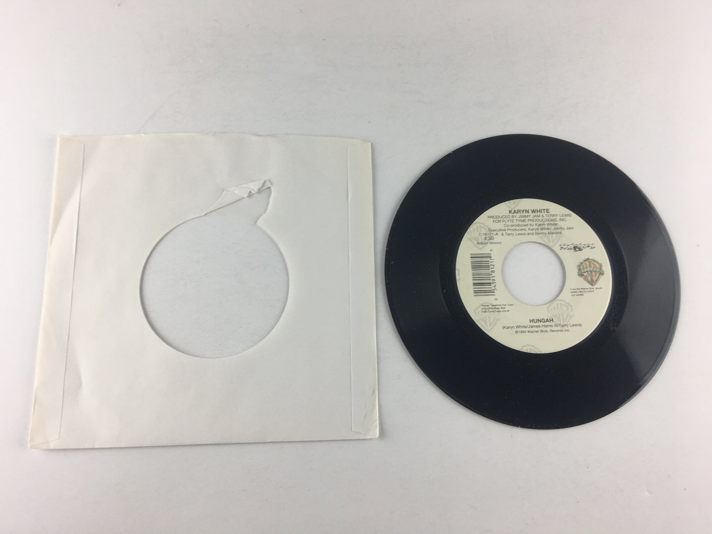 Karyn White Hungah Used 45 RPM 7" Vinyl VG+\VG+ Black