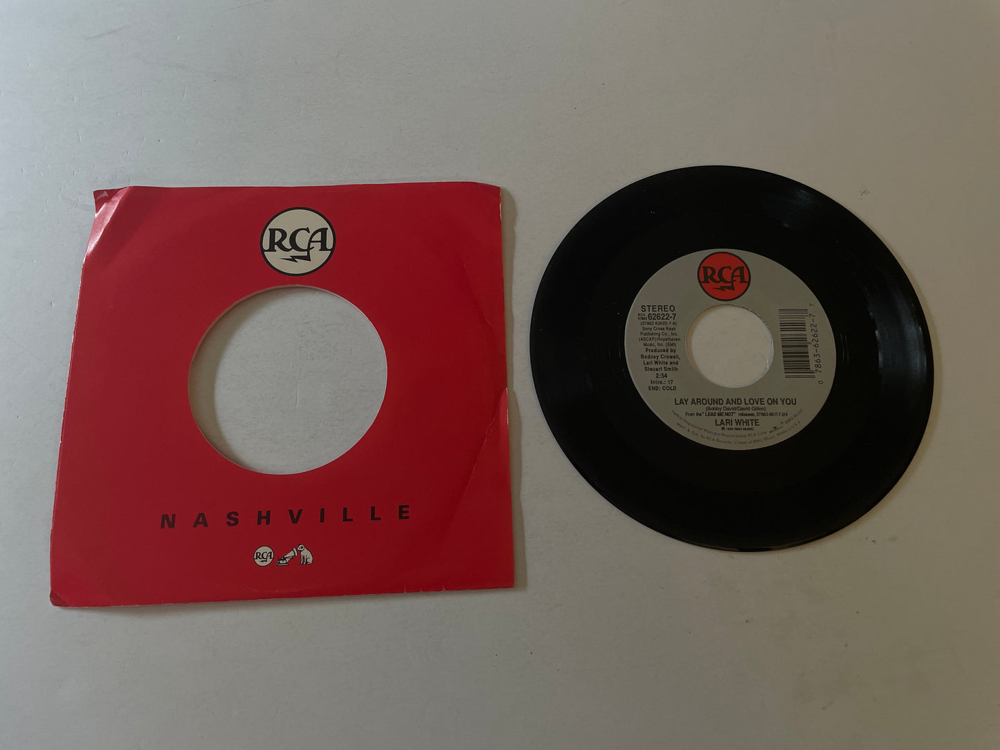 Lari White Lay Around And Love On You Used 45 RPM 7" Vinyl VG+\VG+ Black
