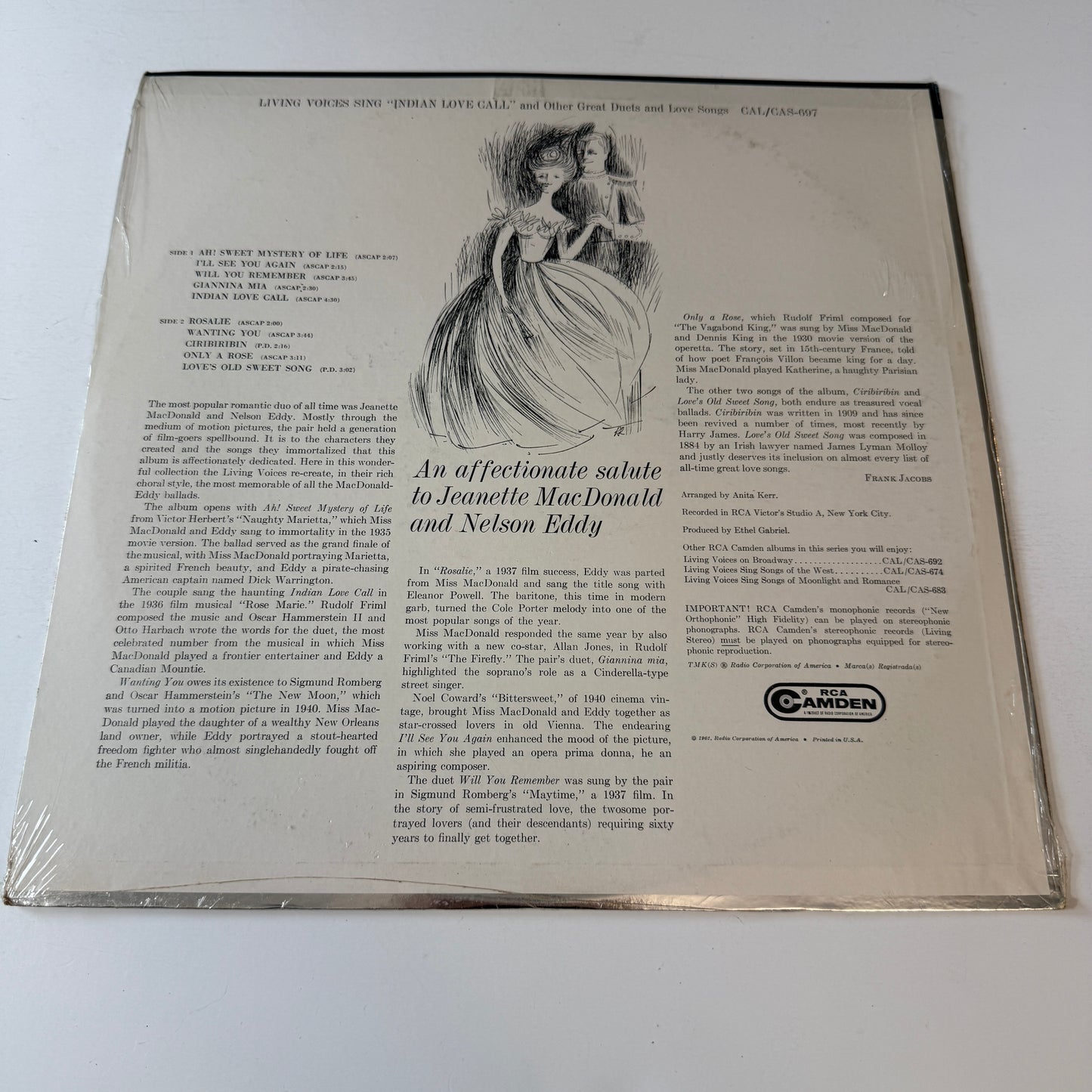 Living Voices Living Voices Sing Indian Love Call And Other Great Duets And Love Songs New Vinyl LP M\VG+