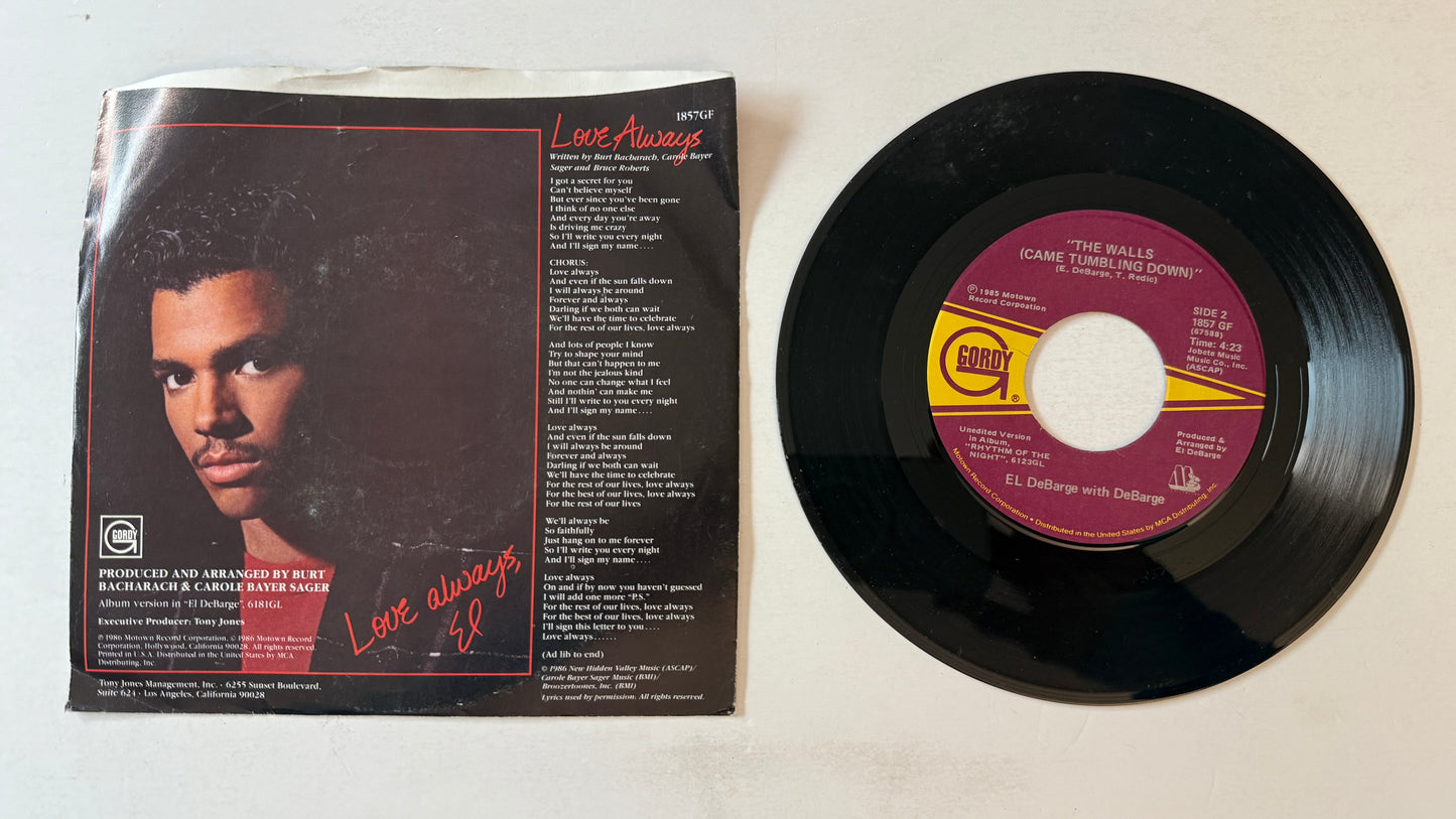 El DeBarge Love Always Used 45 RPM 7" Vinyl VG+\