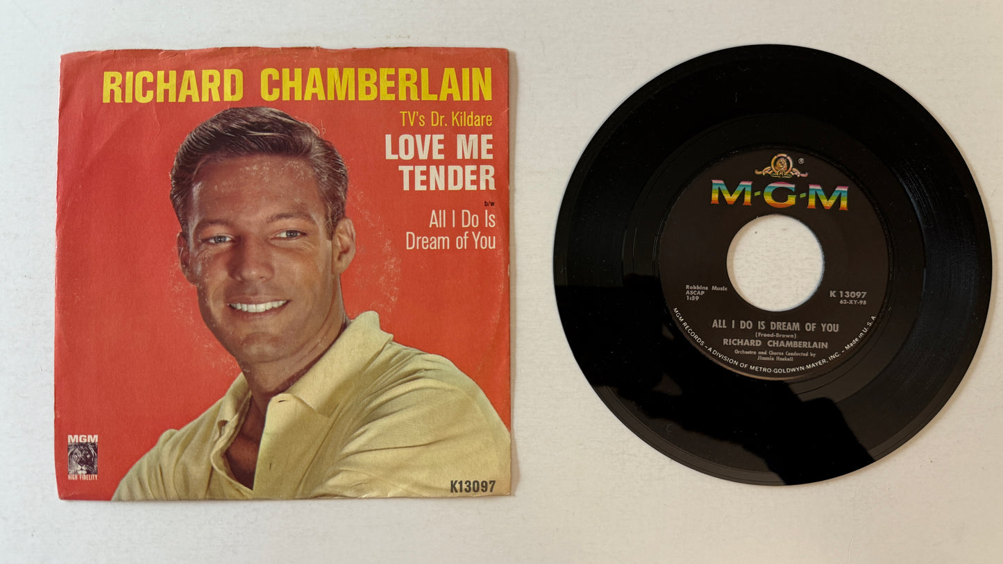 Richard Chamberlain Love Me Tender Used 45 RPM 7" Vinyl VG+\