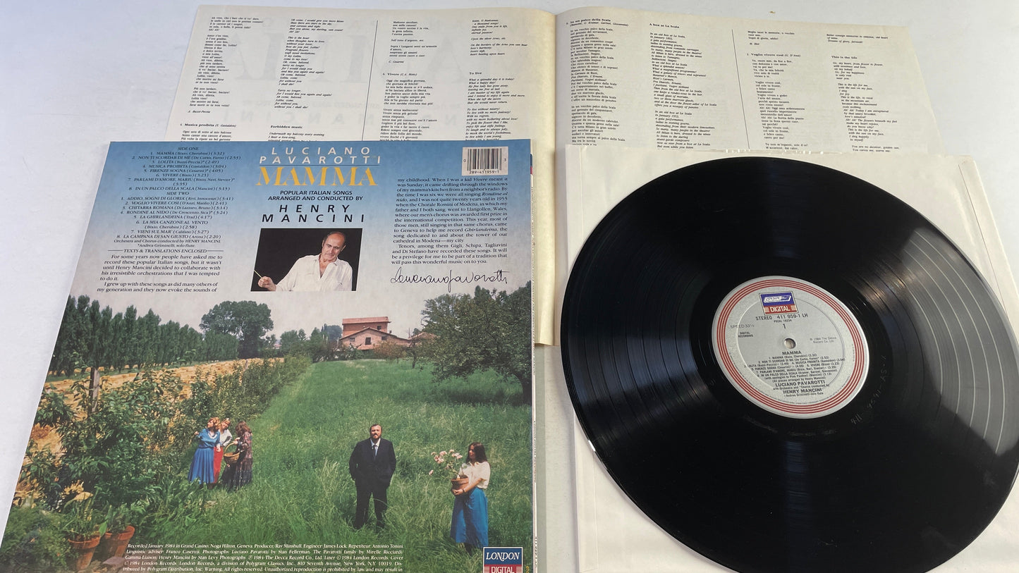 Luciano Pavarotti Henry Mancini Mamma Used Vinyl LP VG+\VG+ Black