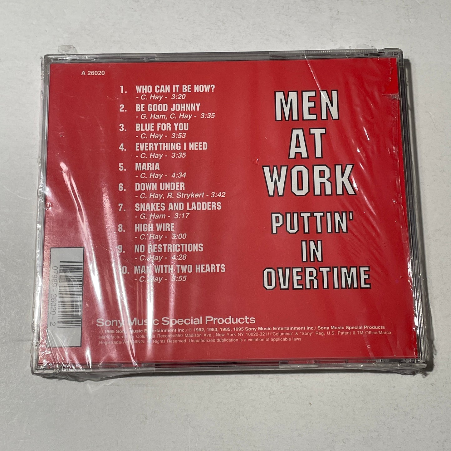 Men At Work Puttin' In Overtime Used CD M\NM Silver