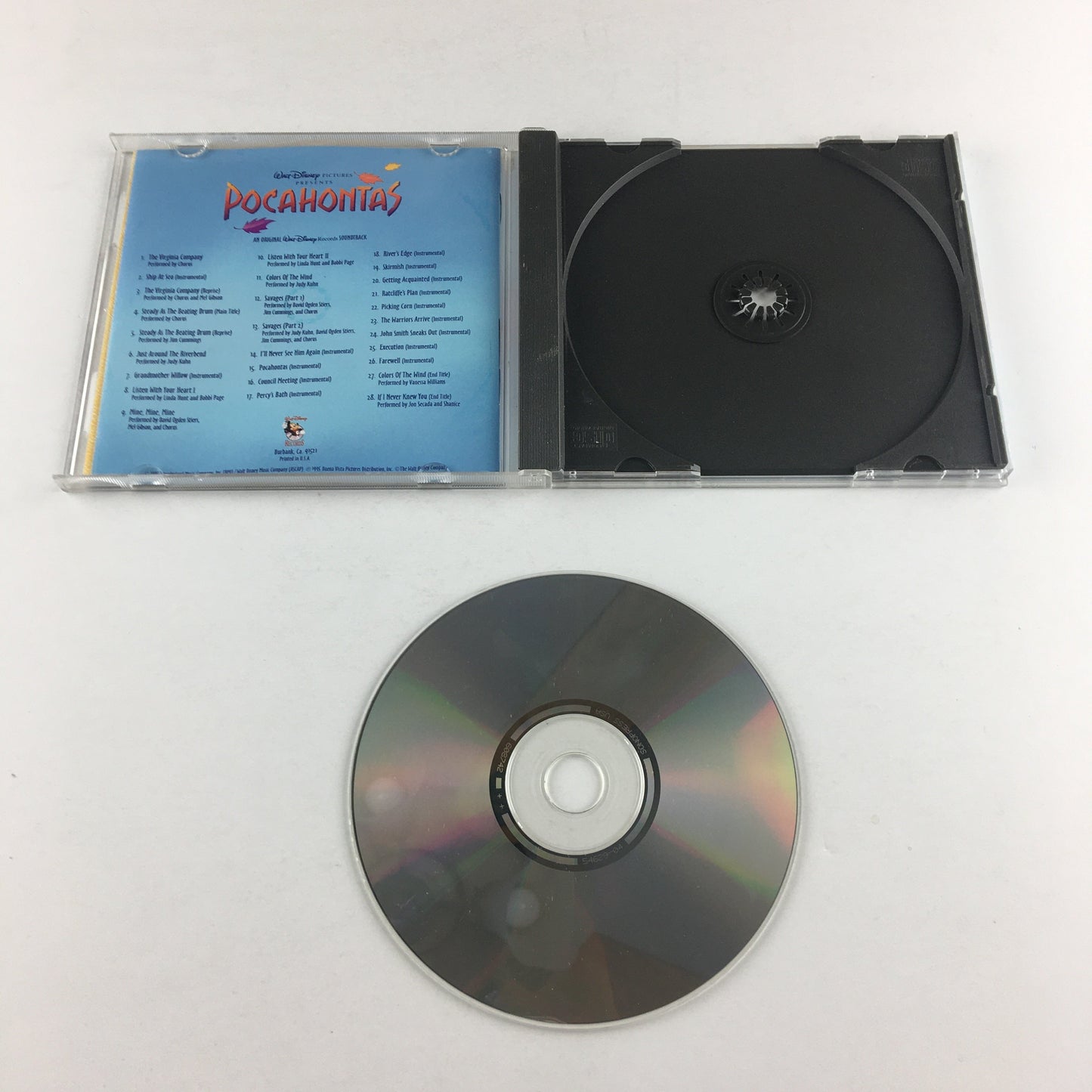 Menken, Schwartz Pocahontas (An Original Disney Soundtrack) Used CD VG+\VG Silver