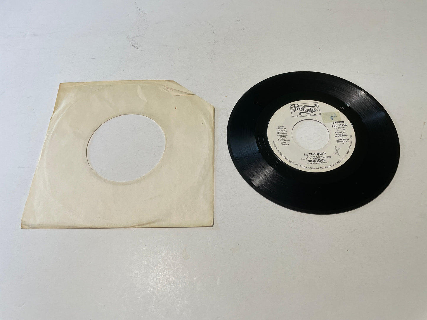 Musique In The Bush Used 45 RPM 7" Vinyl VG+\VG+ Black