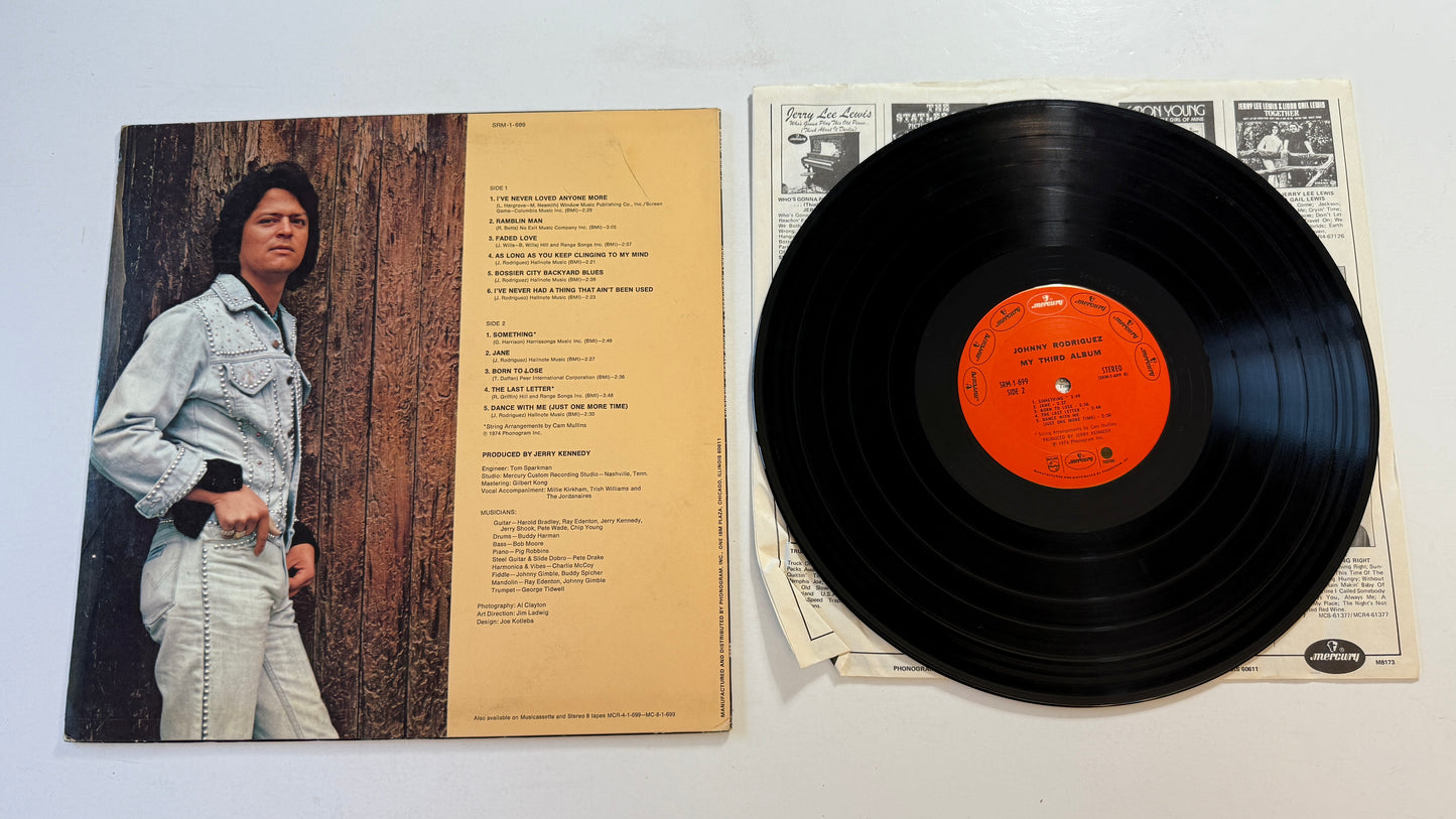 Johnny Rodriguez My Third Album Used Vinyl LP VG+\VG