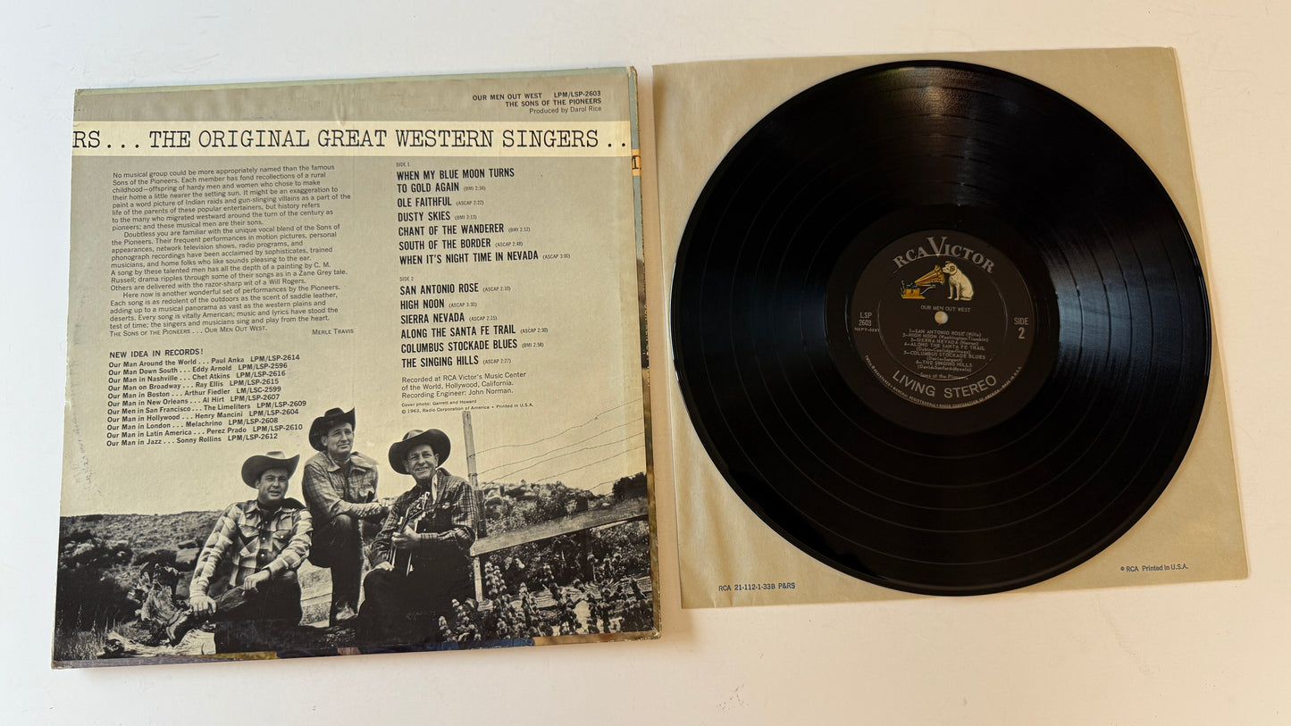 The Sons Of The Pioneers Our Men Out West Used Vinyl LP VG+\VG