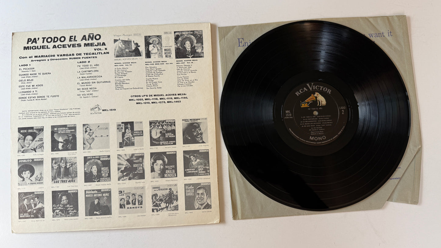 Miguel Aceves Mejia Pa' Todo El Año Used Vinyl LP VG+\VG+