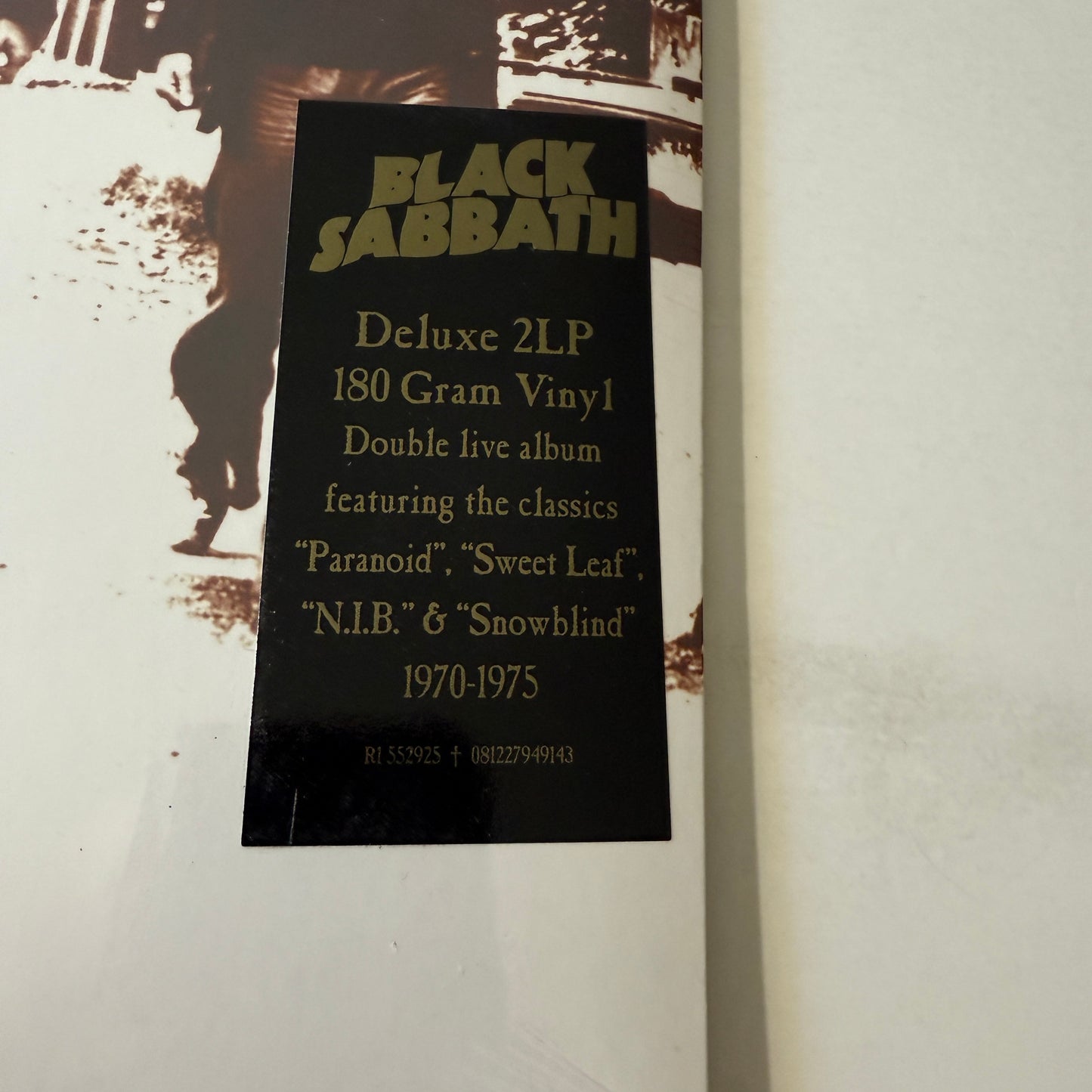 Black Sabbath Past Lives New Vinyl 2LP M\M