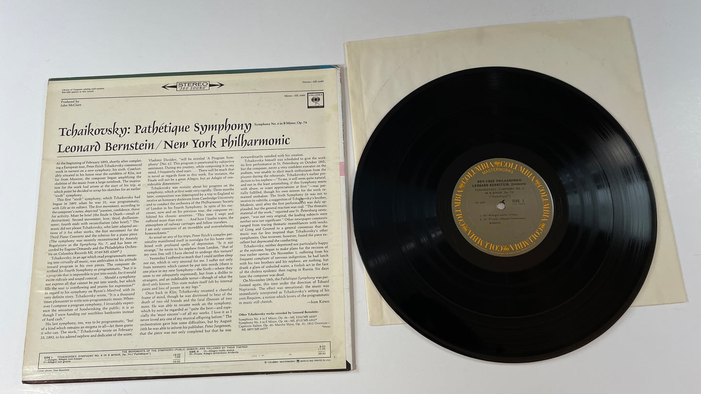 Pyotr Ilyich Tchaikovsky, Leonard Bernstein, New Y Pathétique Symphony Used Vinyl LP VG+\VG