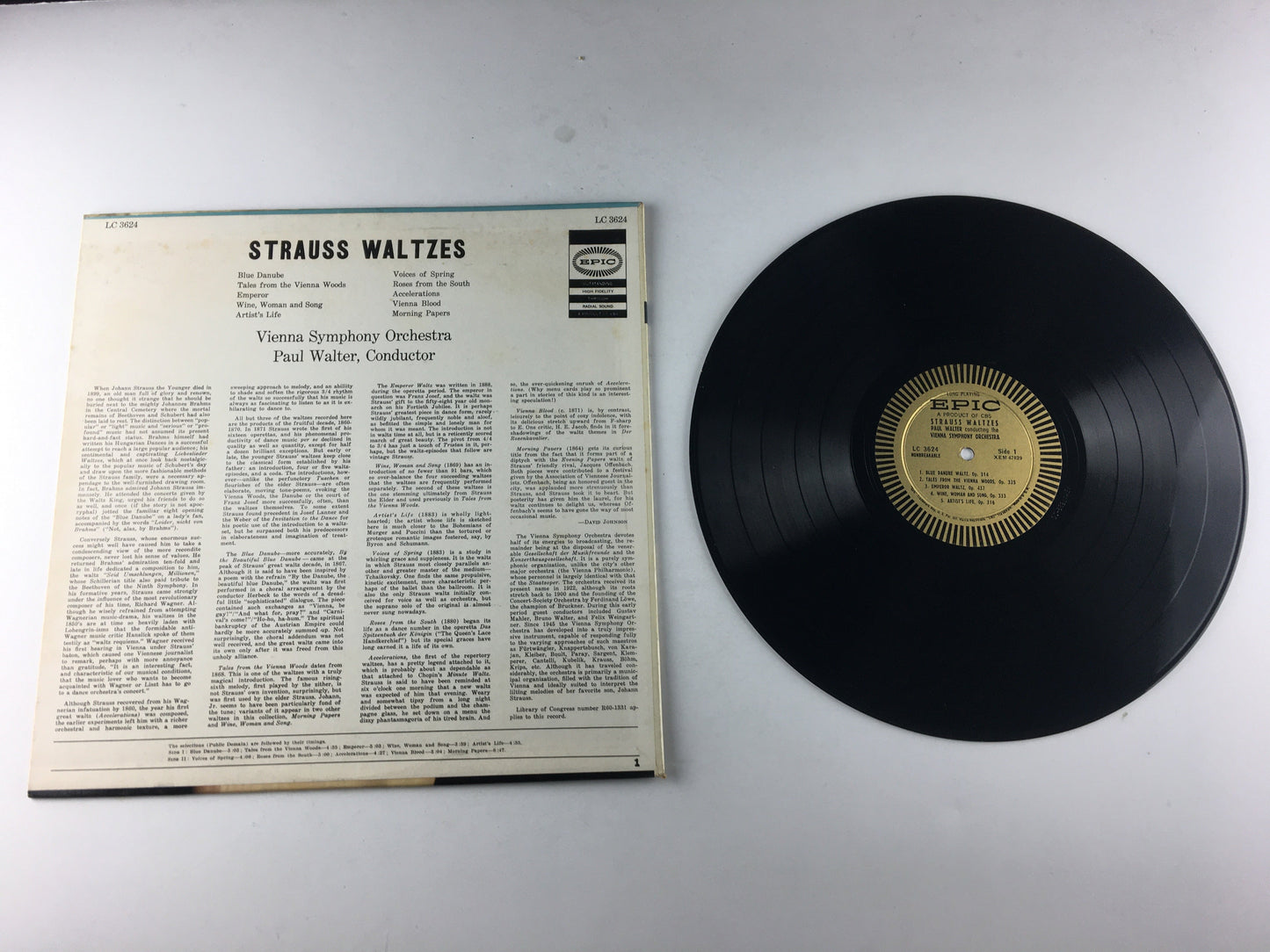 Paul Walter Conducting Strauss Waltzes Used Vinyl LP VG+\VG+ Black