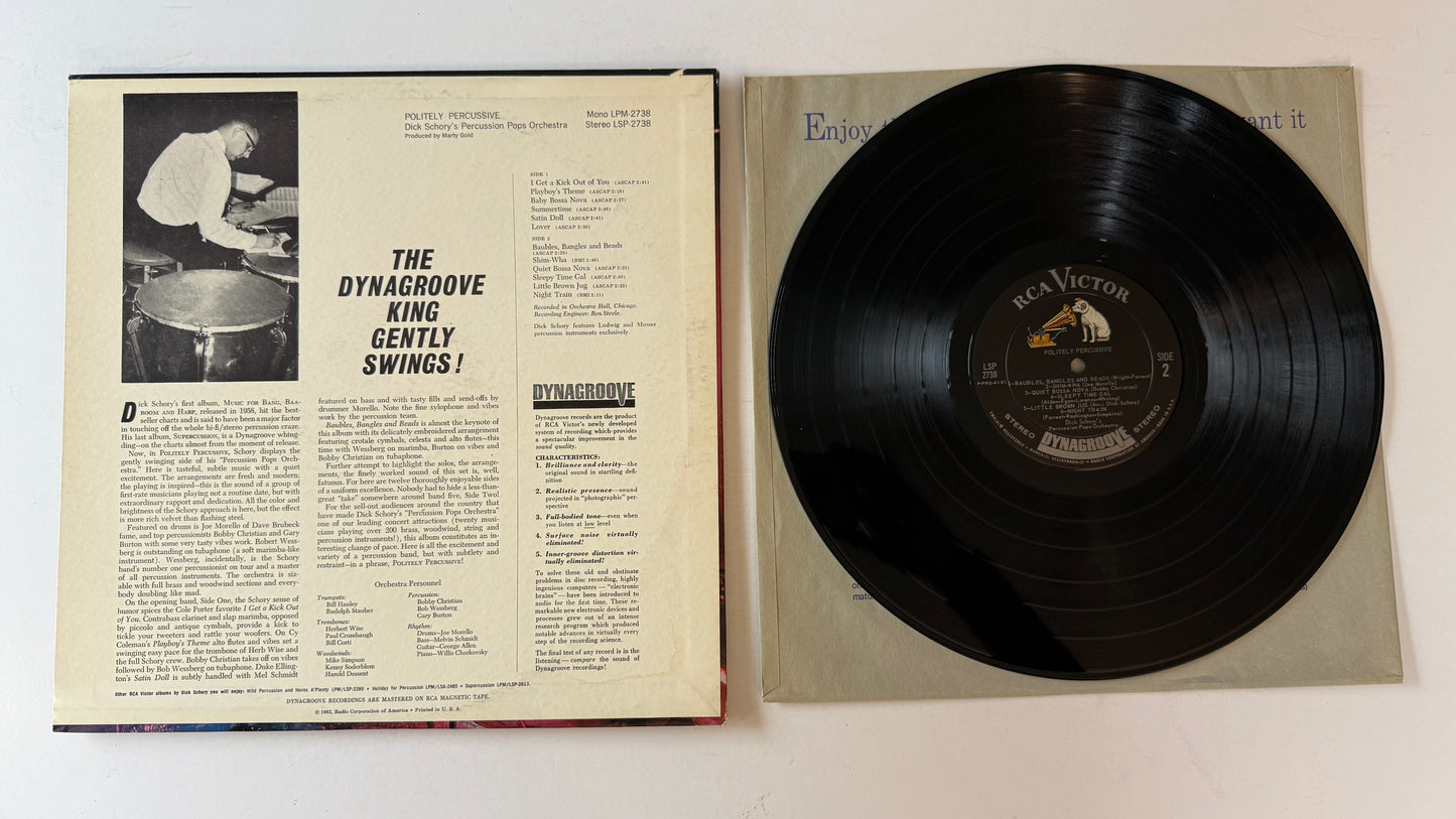 Dick Schory's Percussion Pops Orchestra Politely Percussive Used Vinyl LP VG+\VG