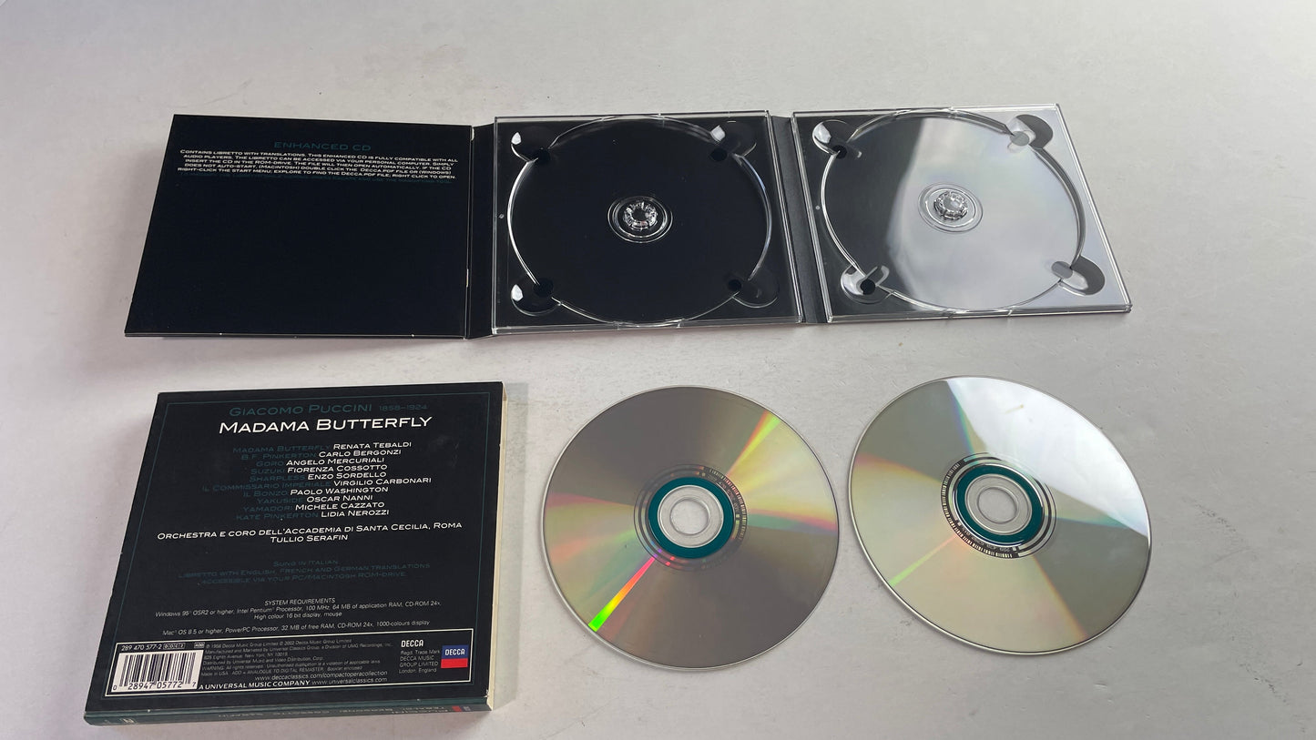 Puccini Madama Butterfly Used 2CD VG+\VG+ Silver