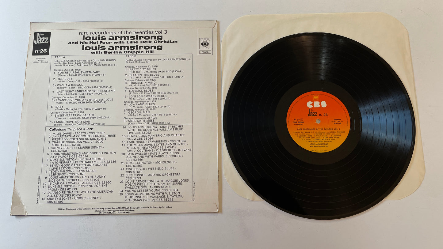 Louis Armstrong And His Hot Four Rare Recordings Of The Twenties Vol. 3 Used Vinyl LP VG+\VG