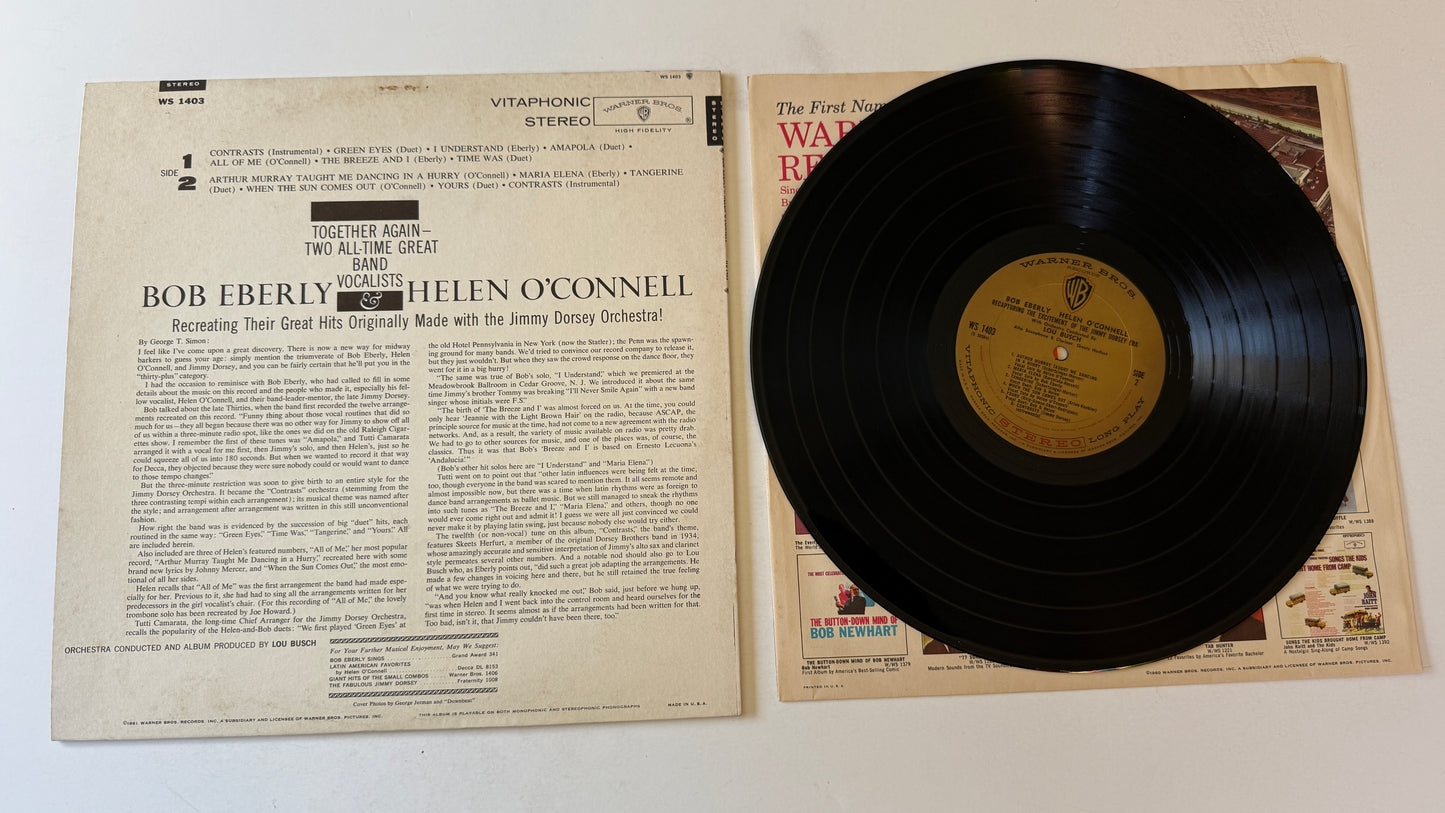 Bob Eberly Recapturing The Excitement Of The Jimmy Dorsey Era Used Vinyl LP VG+\VG+