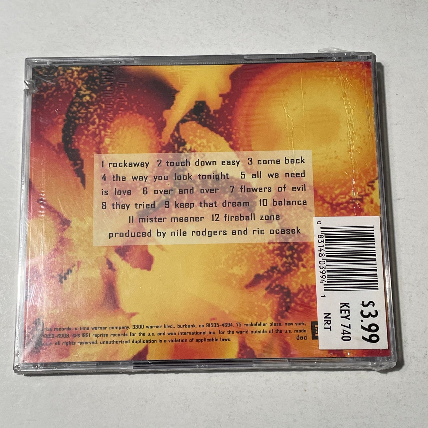 Ric Ocasek Fireball Zone Used CD M\VG+ Silver