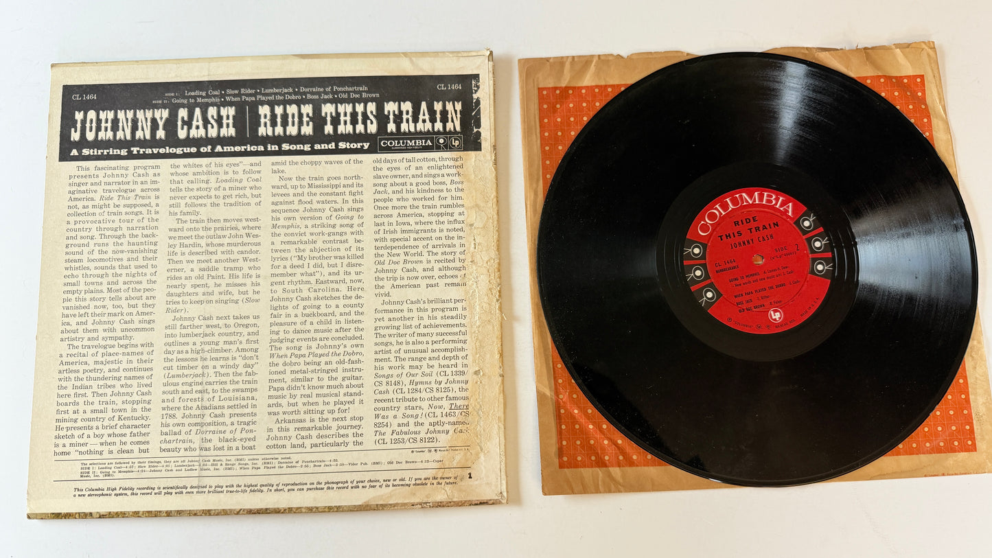 Johnny Cash Ride This Train Used Vinyl LP VG+\VG