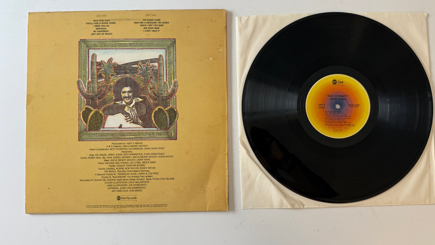 Freddy Fender Rock 'N' Country Used Vinyl LP VG+\VG
