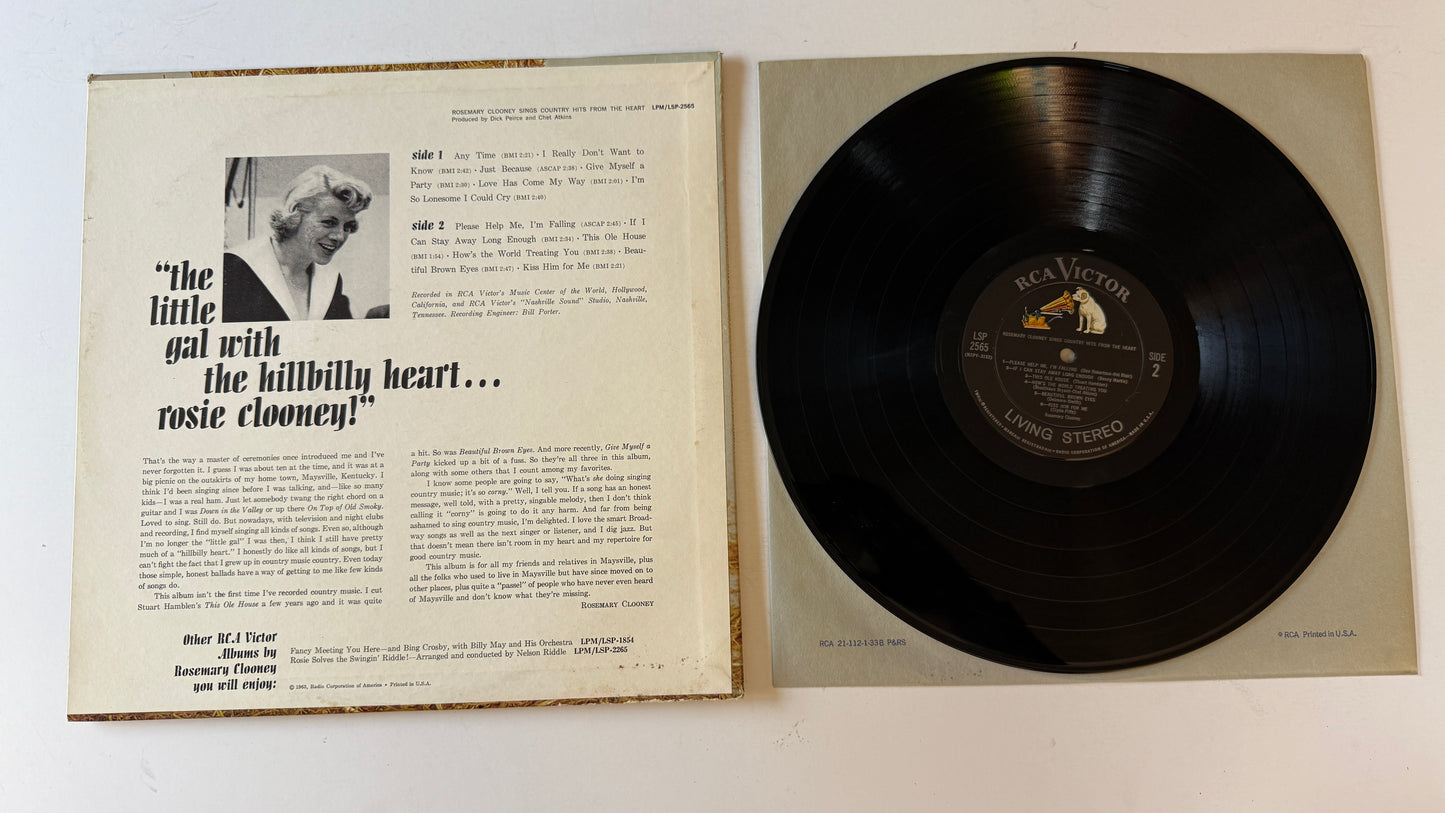 Rosemary Clooney Rosemary Clooney Sings Country Hits From The Heart Used Vinyl LP VG+\VG+