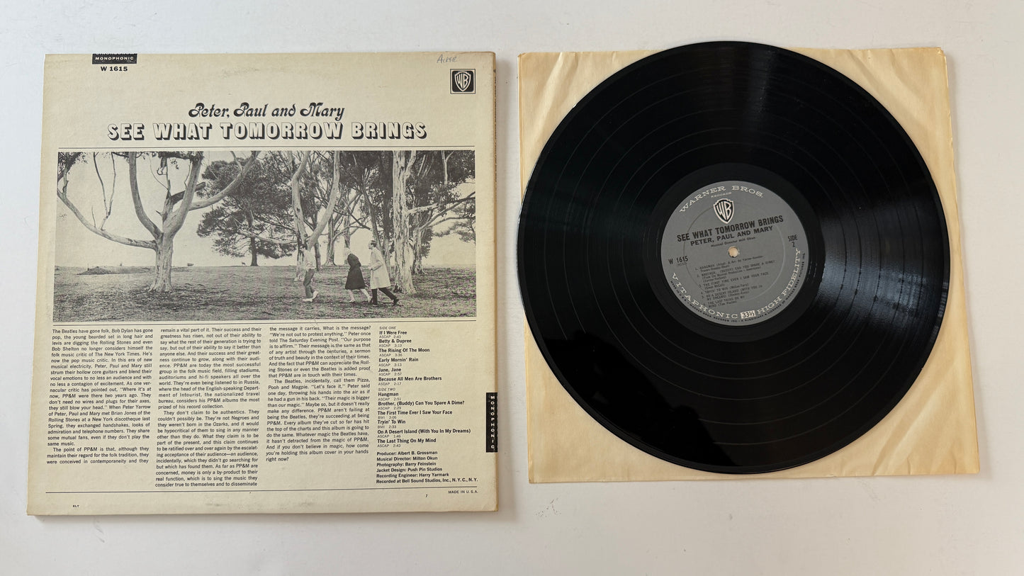 Peter, Paul & Mary See What Tomorrow Brings Used Vinyl LP VG+\VG