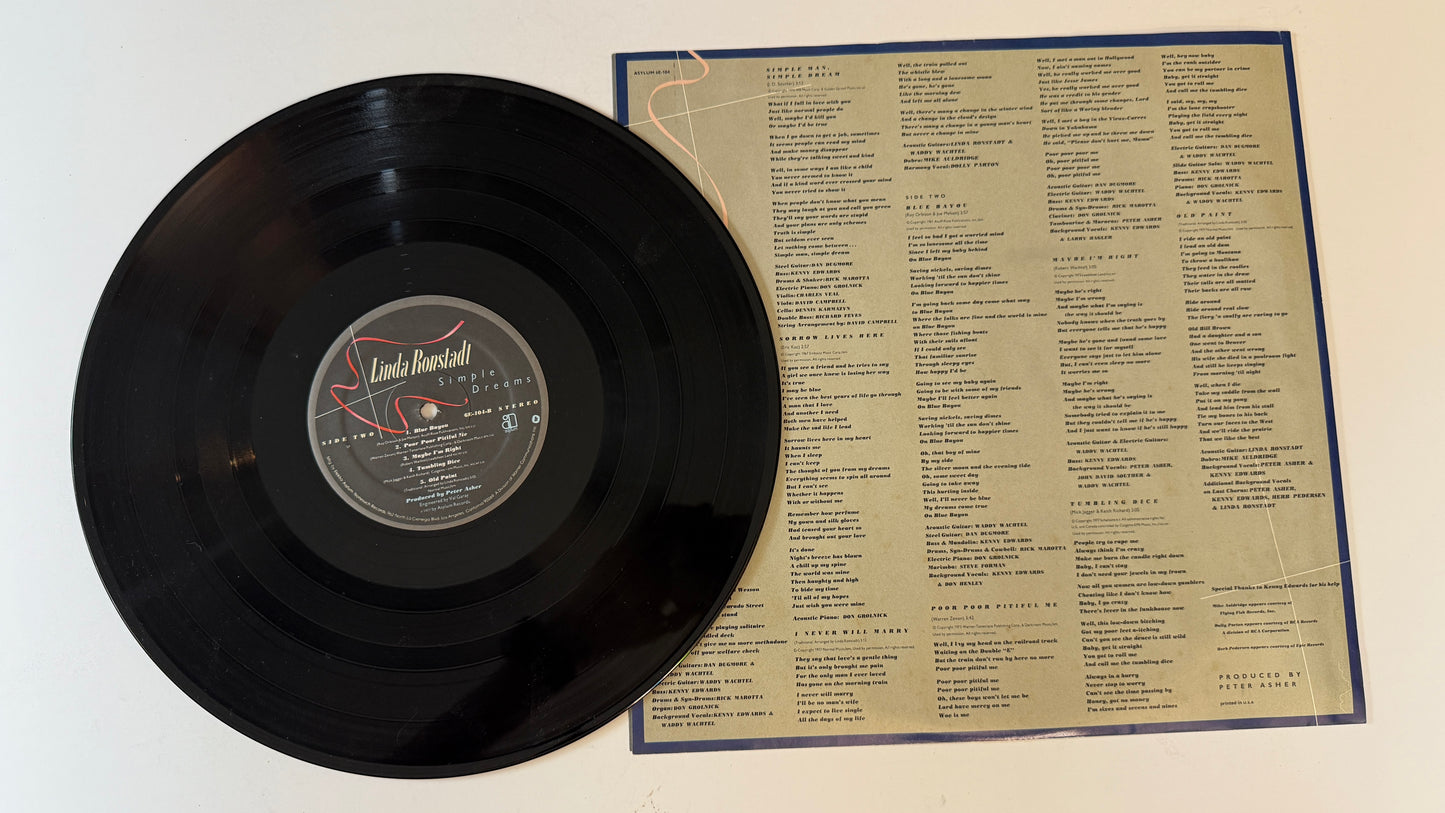 Linda Ronstadt Simple Dreams Used Vinyl LP VG\VG+