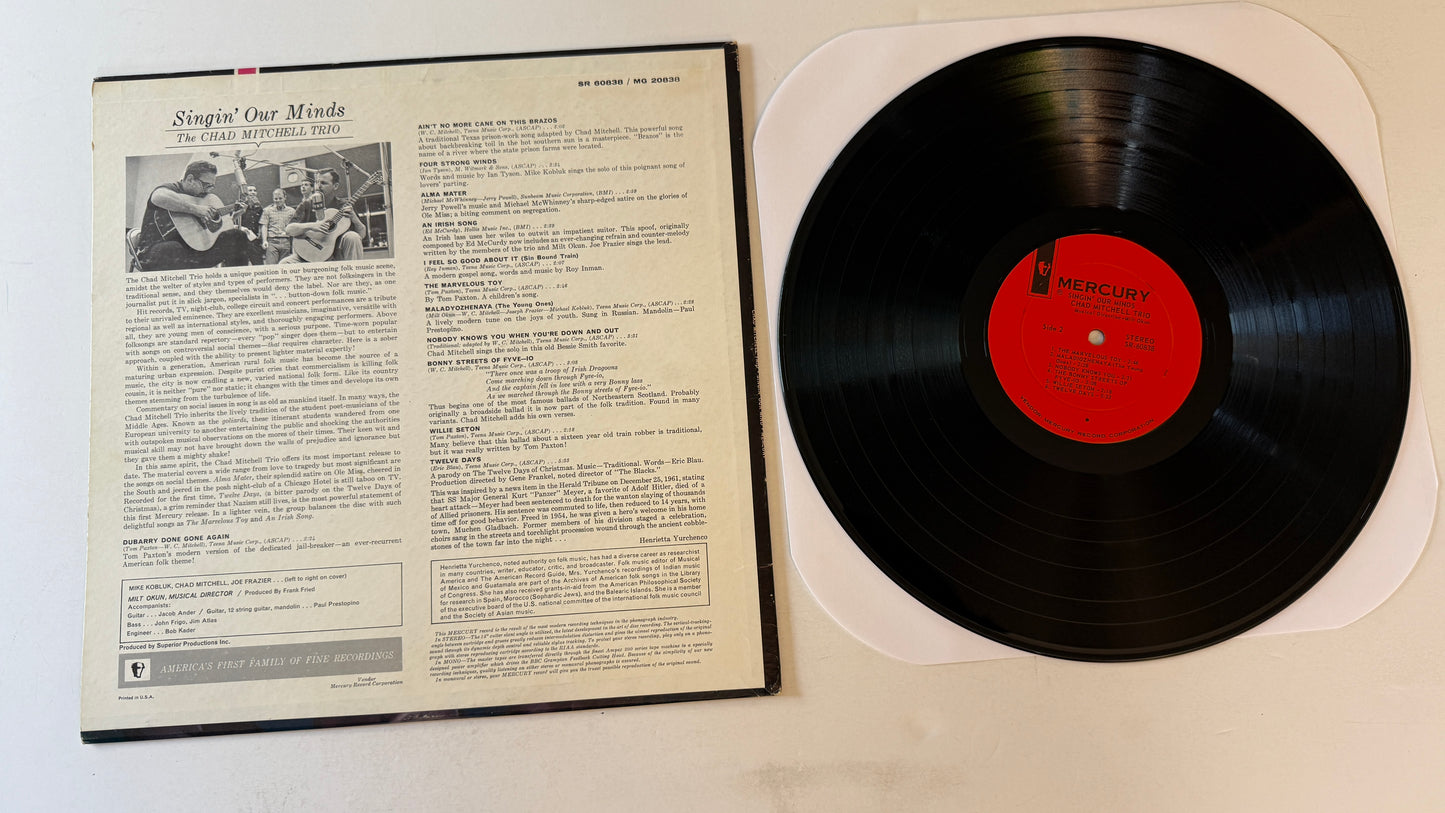 The Chad Mitchell Trio Singin' Our Mind Used Vinyl LP VG+\VG