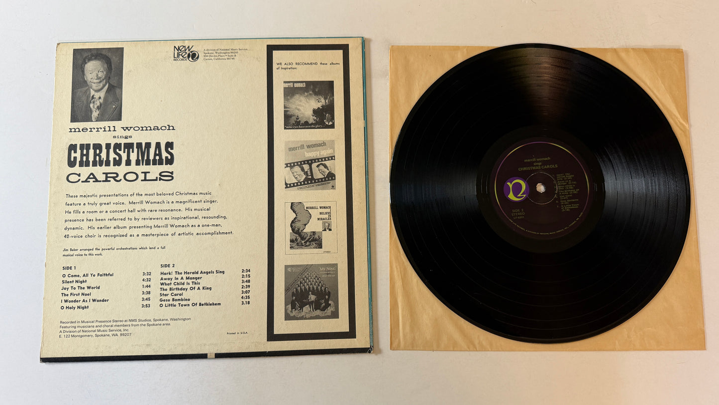 Merrill Womach Sings Christmas Carols Used Vinyl LP VG+\VG+