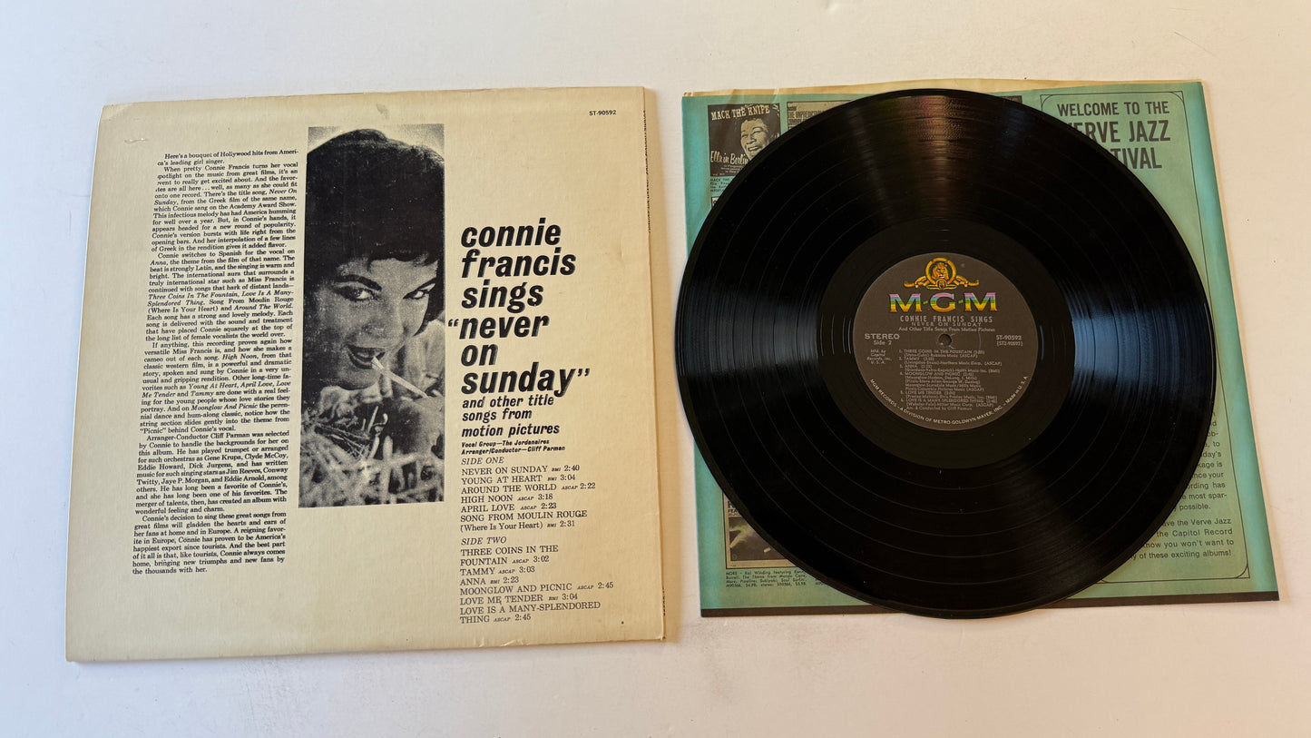 Connie Francis Sings Never On Sunday And Other Title Songs From Motion Pictures Used Vinyl LP VG+\VG+
