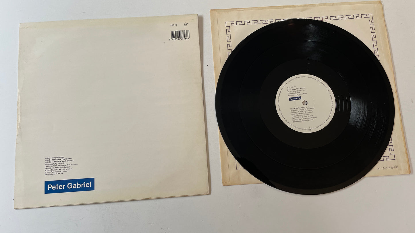 Peter Gabriel Sledgehammer 12" Used 45RPM Vinyl Single VG+\VG+