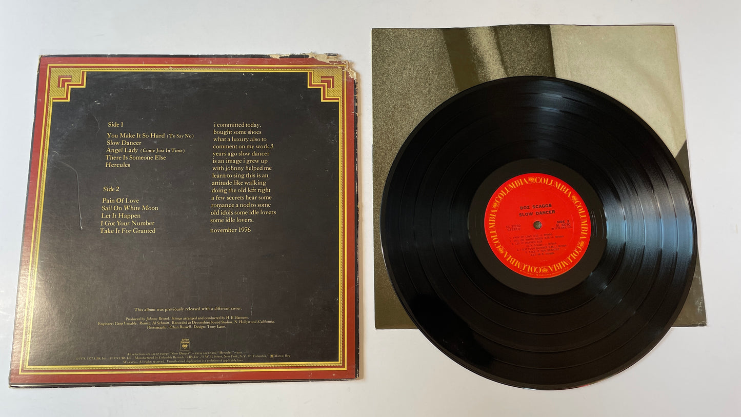 Boz Scaggs Slow Dancer Used Vinyl LP VG+\G+