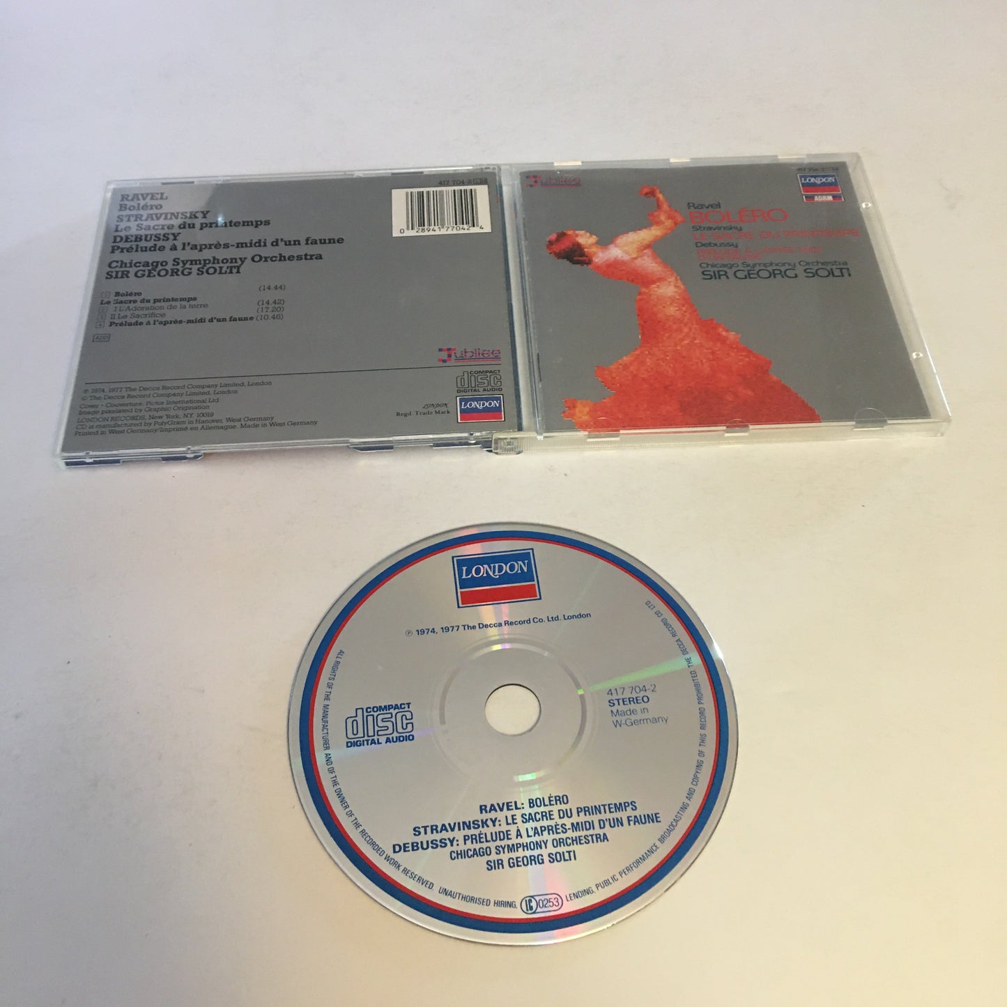 Solti Ravel Stravinsky Bolerro Le Sacre Du Printemps Used CD VG+\VG+
