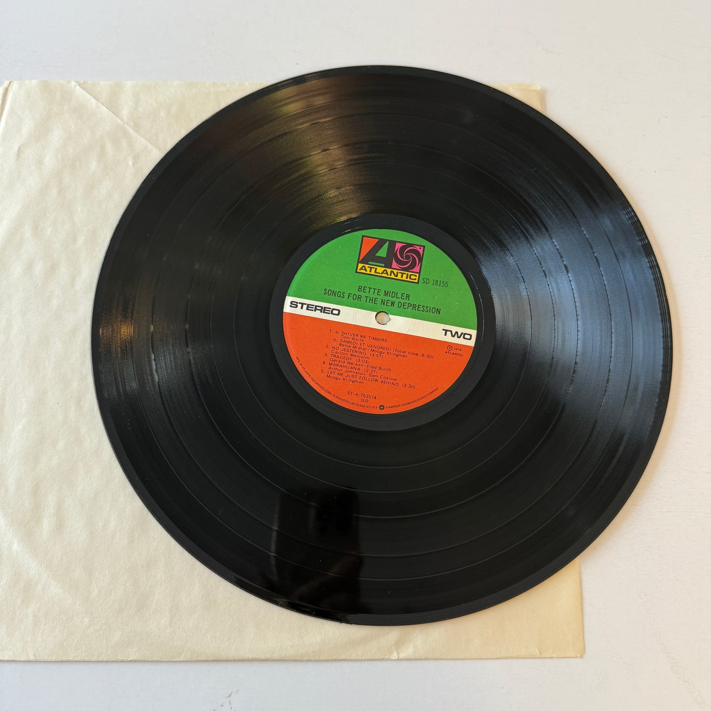 Bette Midler Songs For The New Depression Used Vinyl LP VG+\VG+
