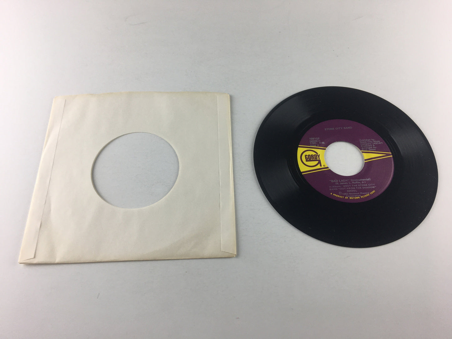 Stone City Band Bad Lady Used 45 RPM 7" Vinyl VG+\VG+ Black