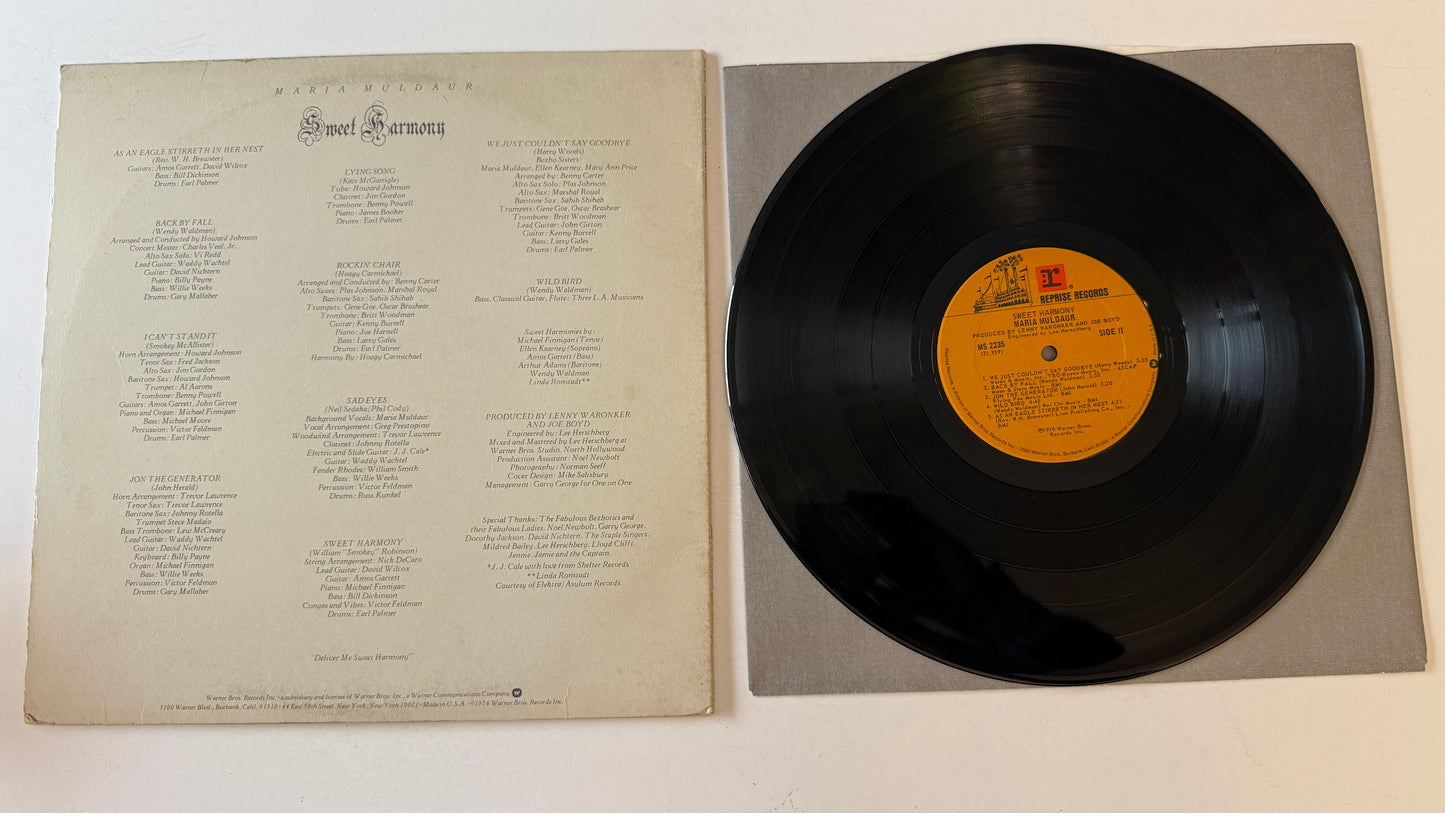 Maria Muldaur Sweet Harmony Used Vinyl LP VG+\VG