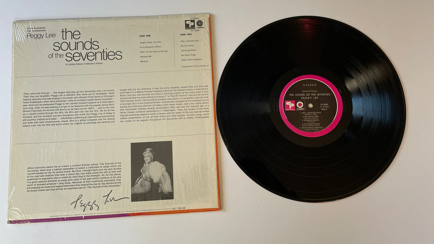 Peggy Lee Sylvania Presents...The Sounds Of The Seventies Used Vinyl LP VG+\VG+