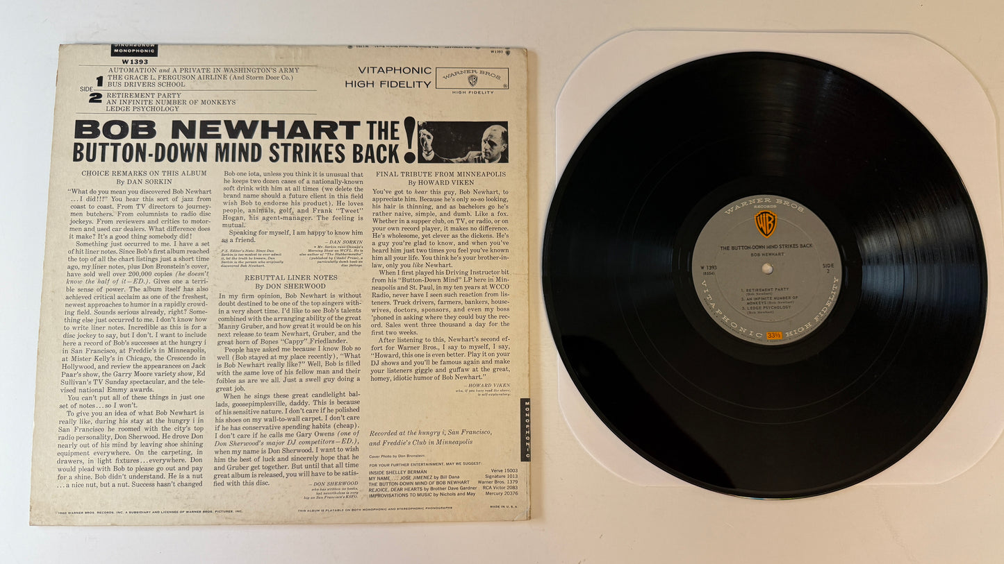 Bob Newhart The Button-Down Mind Strikes Back! Used Vinyl LP VG+\VG