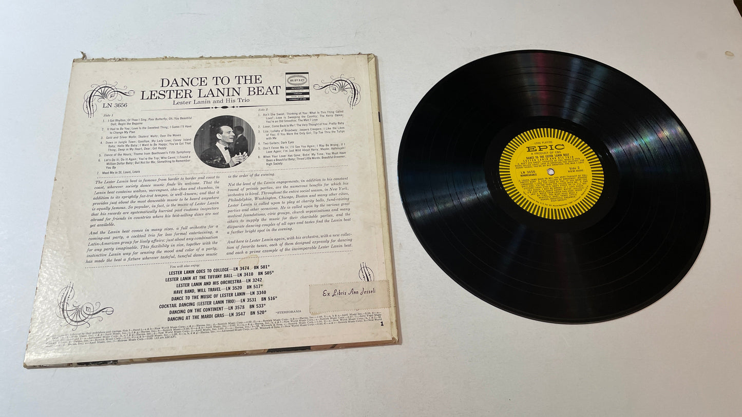 The Lester Lanin Trio Dance To The Lester Lanin Beat Used Vinyl LP VG+\G+ Black